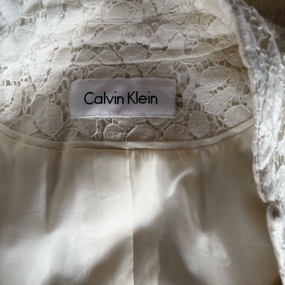 Calvin Klein Lace Ivory Blazer - Size 10 - Beautiful - Picture 9 of 10